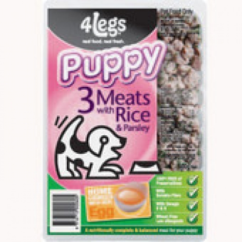 4 Legs 3 Meats & Parsley Puppy Food 500g