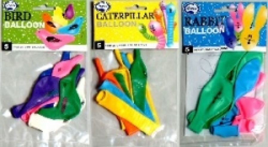 Alpen Balloons Animal Shapes 4 Assorted Designs 5 pack