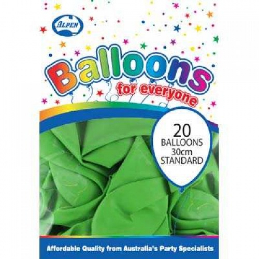 Alpen Balloons Lime 30cm 20 pack