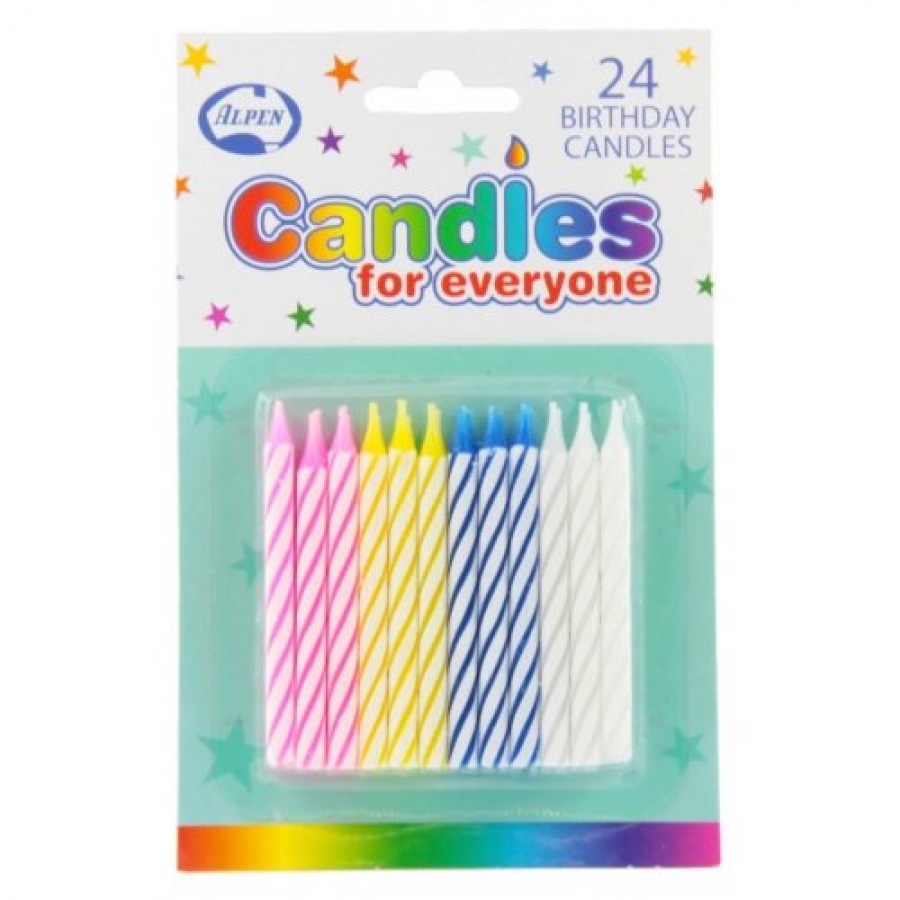 Alpen Candles Birthday no holders 24 pack