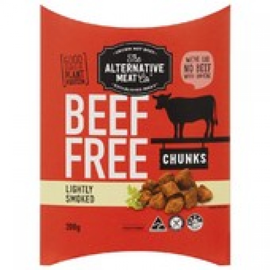 Alternative Meat Co Lightly Smoked Beef Free Chunks 200g