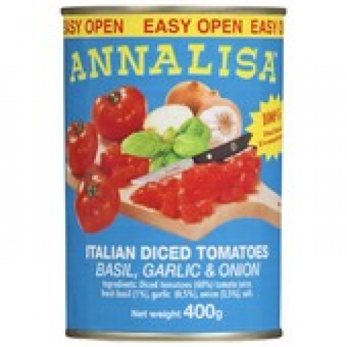 Annalisa Diced Tomatoes with Basil Garlic  & Onion 400g