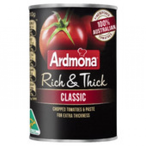 Ardmona Rich & Thick Tomato Chopped Finely 410g