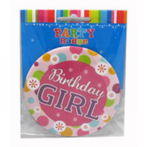 Artwrap Birthday Girl Party Badge 1 pack