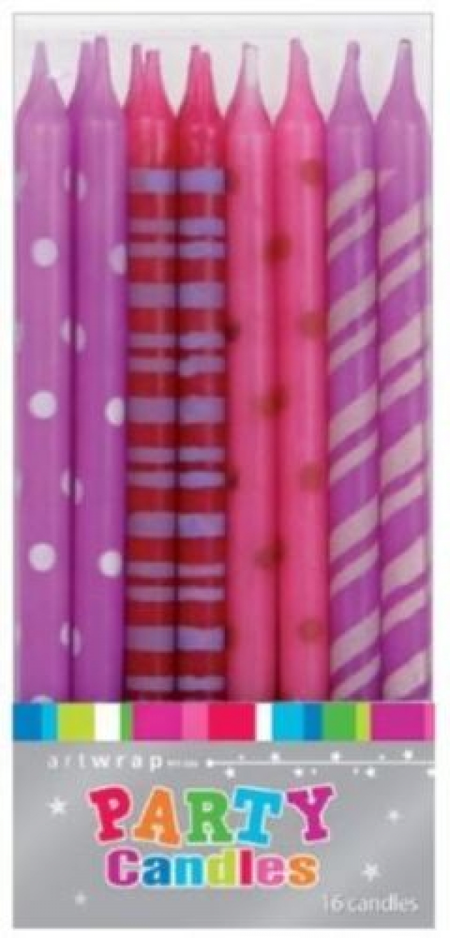 Artwrap Candle 16 Pack Pinks