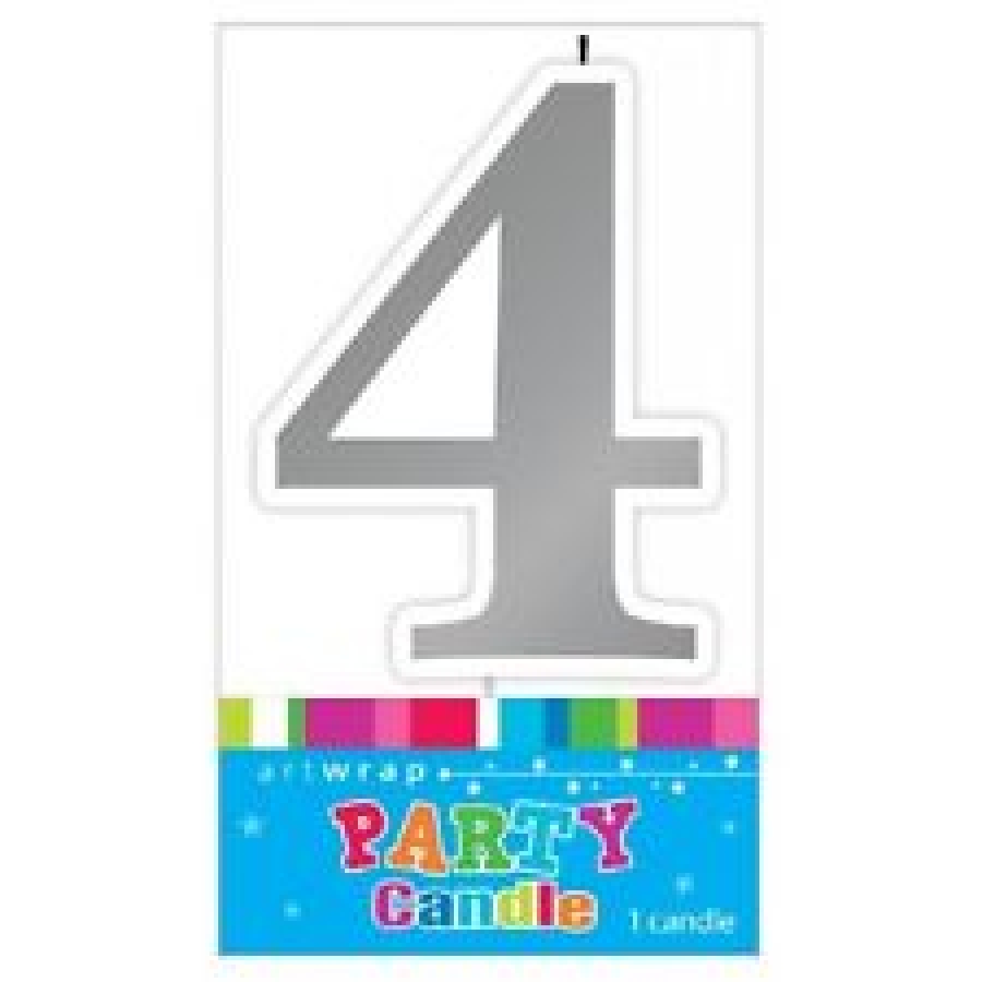 Artwrap Candle '4' Silver