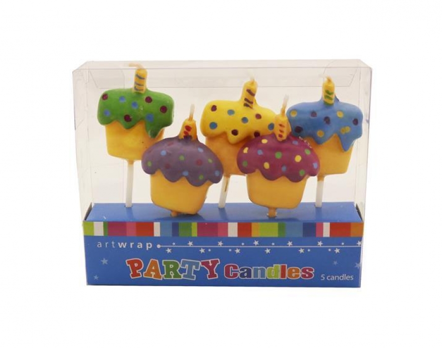 Artwrap Candle 5 Pack Cupcake