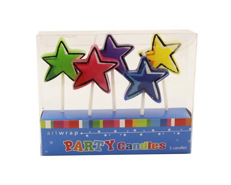 Artwrap Candle Multi Star 5 Pack