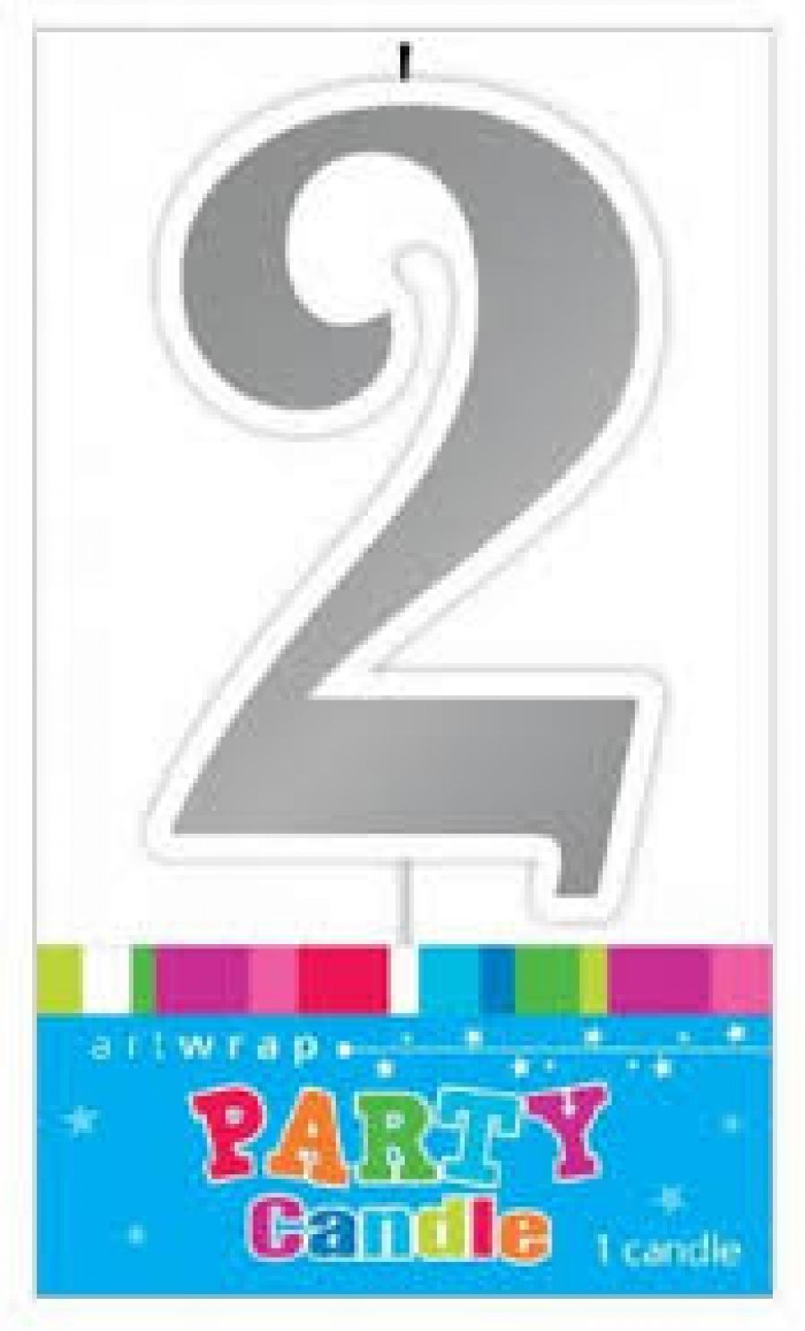 Artwrap Candle Silver '2'