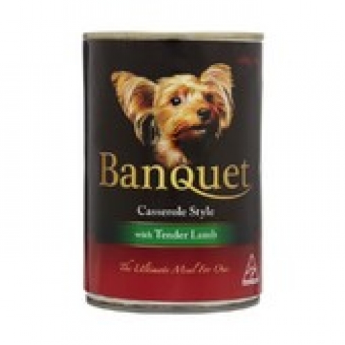 Banquet Casserole Tender Lamb Canned Dog Food 400g