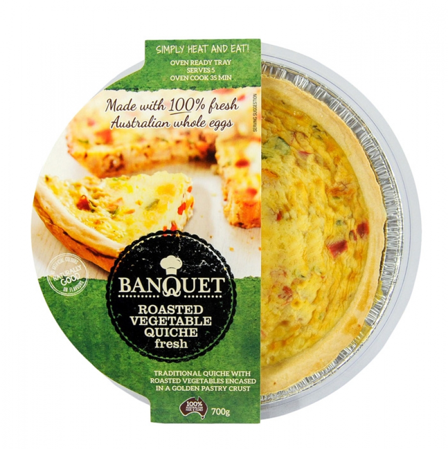 Banquet Quiche Roasted Vegetable 700g