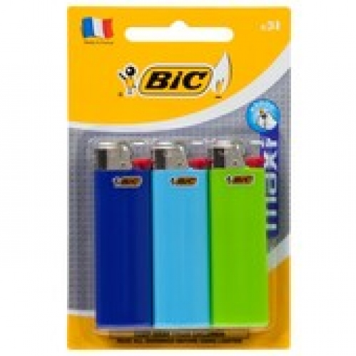 Bic Child Resistant Blister Lighter 3 pack