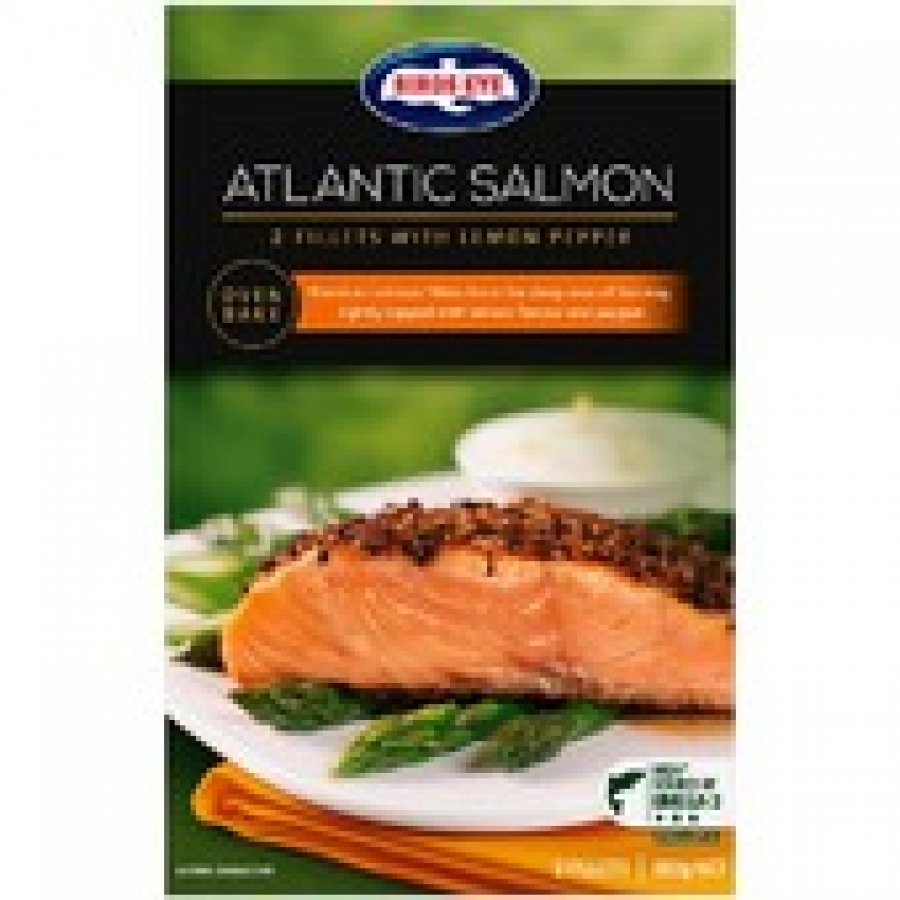 Birds Eye Frozen Atlantic Salmon Lemon Pepper Fillets 260g