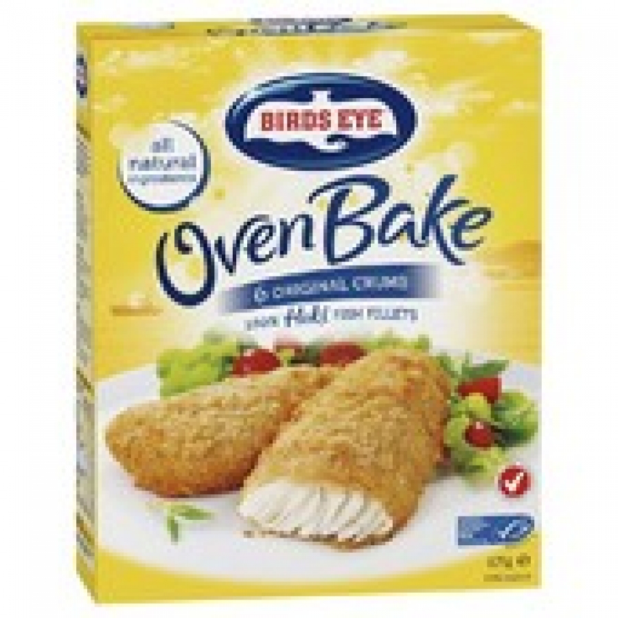 Birds Eye Oven Bake Crumbed Frozen Fish Fillets 6 pack 425g