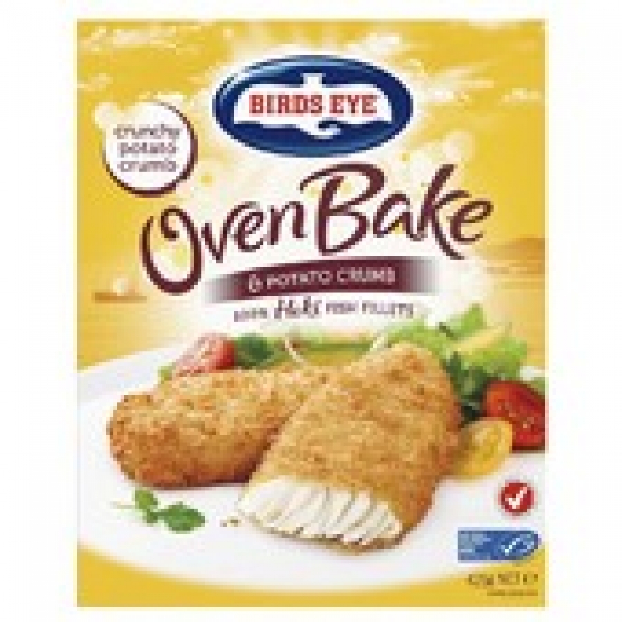 Birds Eye Oven Bake Frozen Crunchy Potato Crumb Hoki Fish Fillets 425g