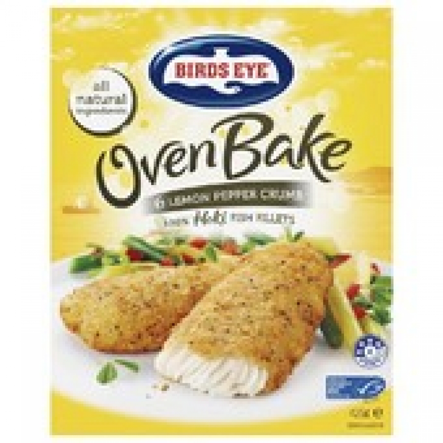 Birds Eye Oven Bake Lemon Pepper Frozen Fish Fillets 6 pack 425g