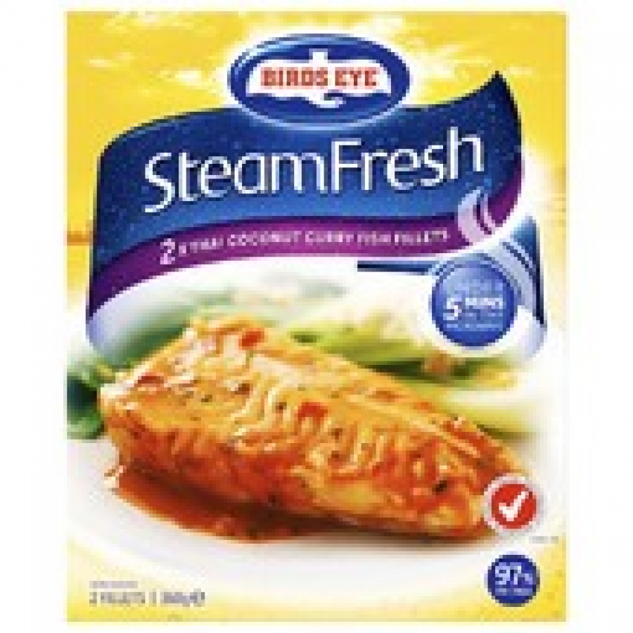 Birds Eye SteamFresh Frozen Thai Coconut Curry Fish Fillets 360g