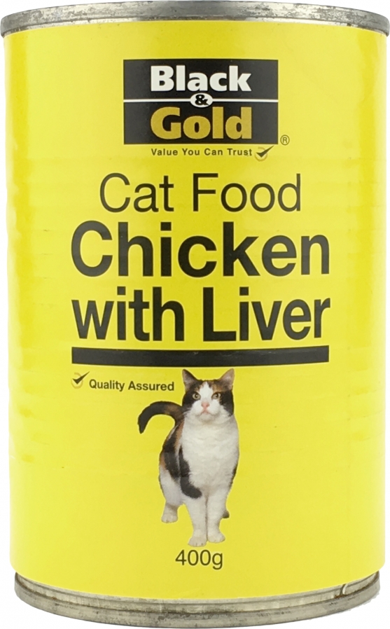 Black & Gold Cat Food Chicken and Liver 400g