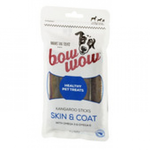 Bow  Wow Kangaroo Sticks Skin & Coat Health Pet Treat 5 pack