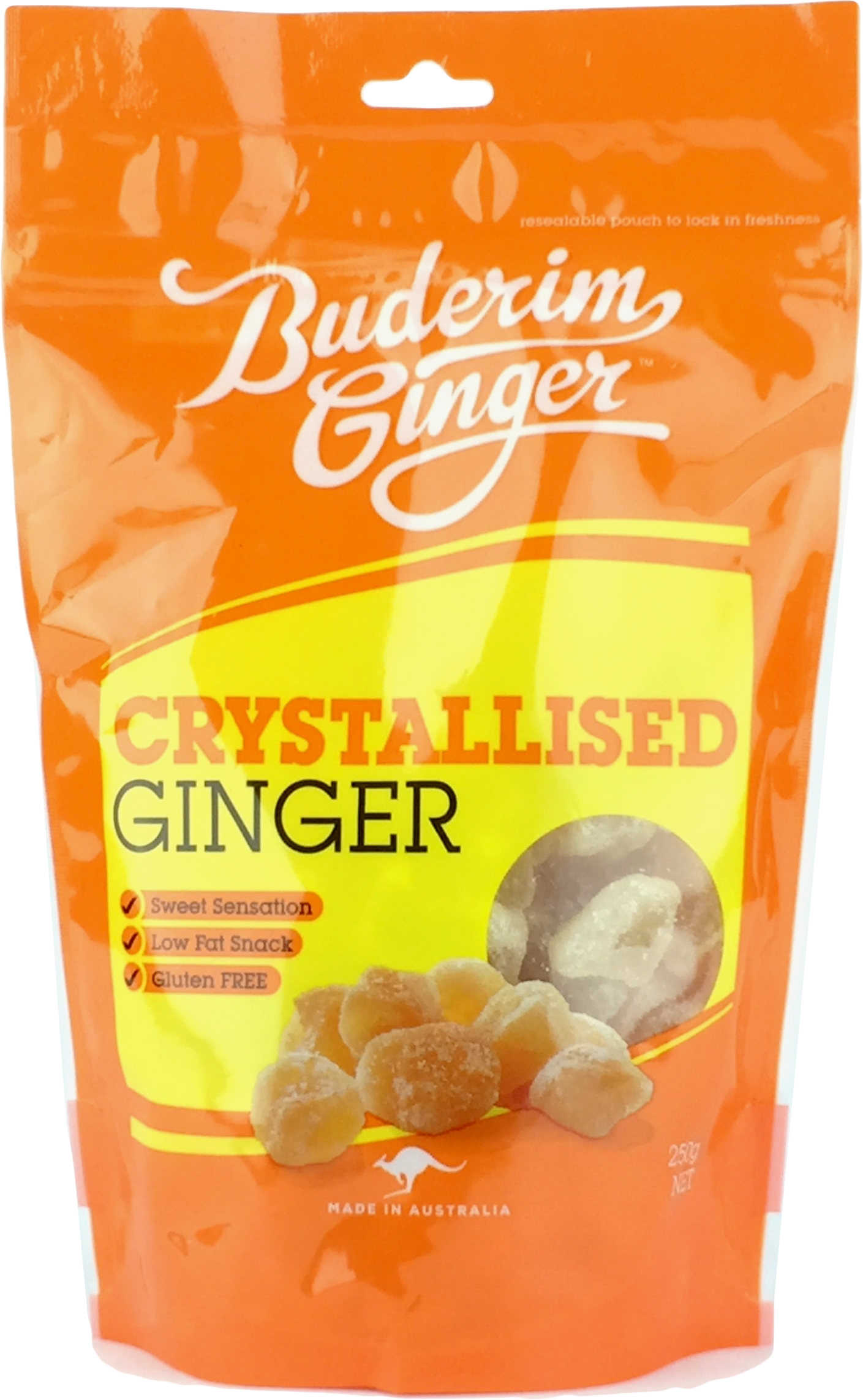 Buderim Crystallised Mild Ginger 250g
