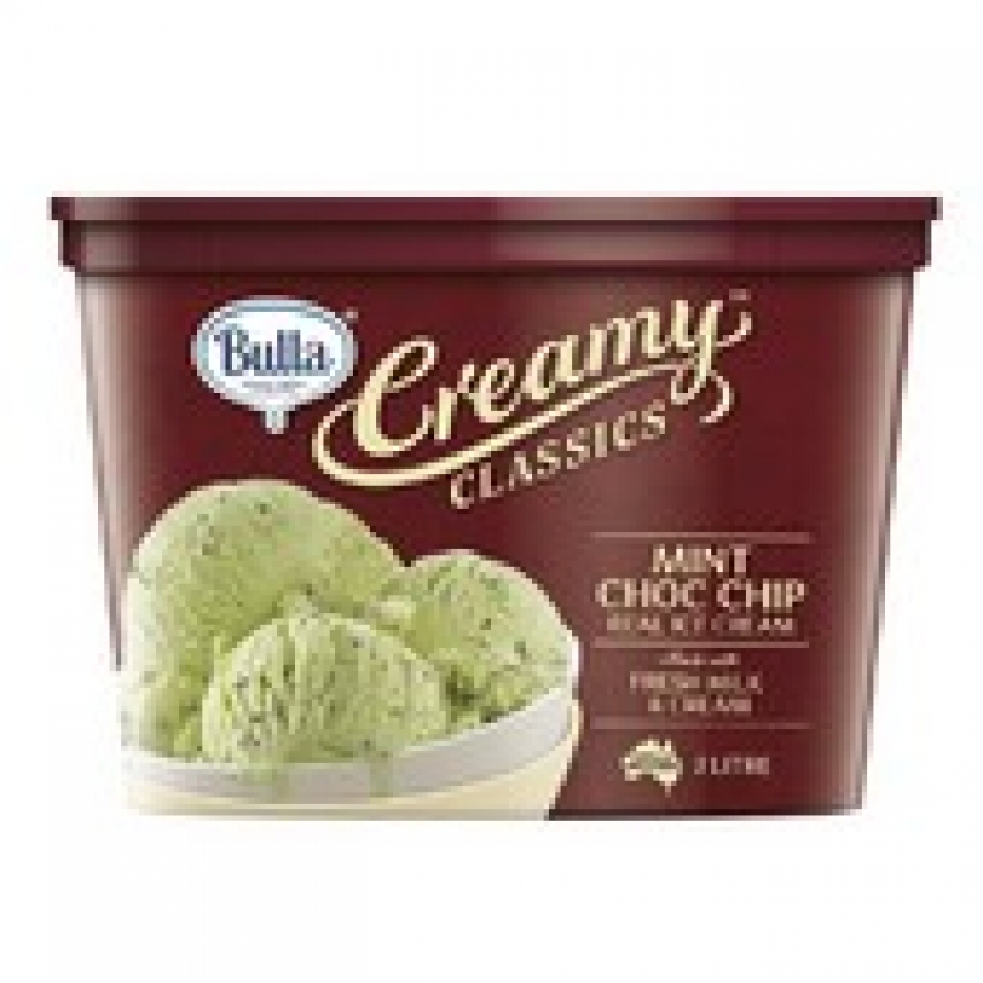 Bulla Creamy Classics Mint Chocolate Chip Ice Cream 2L
