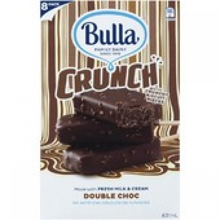 Bulla Crunch Double Chocolate Ice Cream 8 pack 631mL