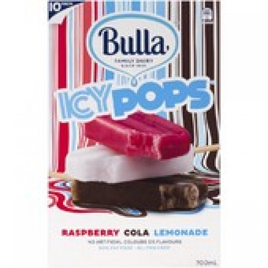 Bulla Icy Pops Raspberry Lemonade & Cola 10 pack 700mL