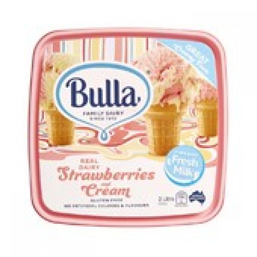 Bulla Real Dairy Frozen Strawberry & Cream 2L