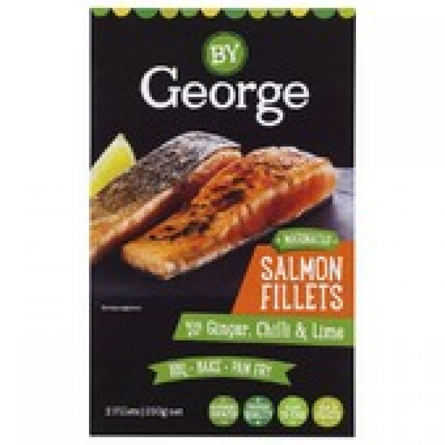 By George Ginger Chilli & Lime Frozen Salmon 250g