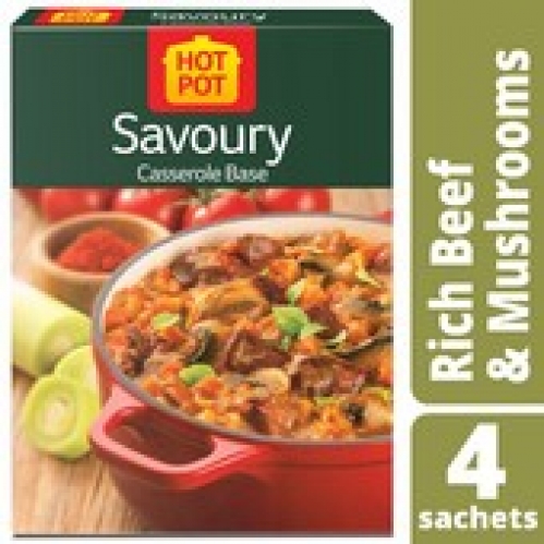 Continental Hot Pot Rich Beef & Mushrooms Savoury Casserole Base 4 Pack 80g