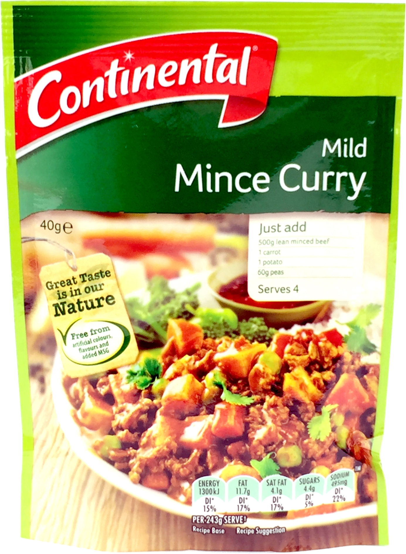 Continental Mild Mince Curry Recipe Base Serves 4 40g