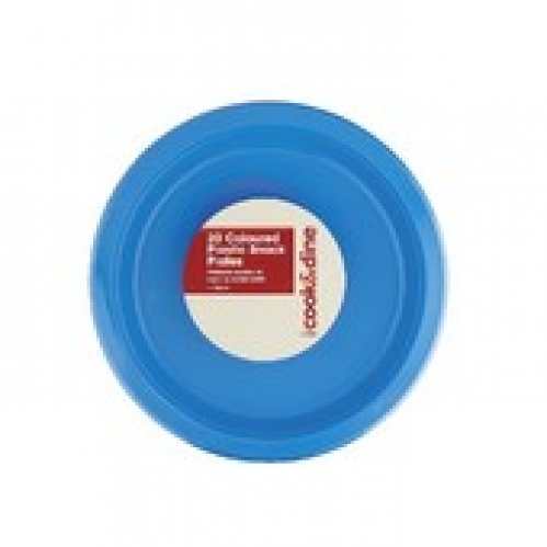 Cook & Dine Plastic Coloured Snack Plates 20 pack