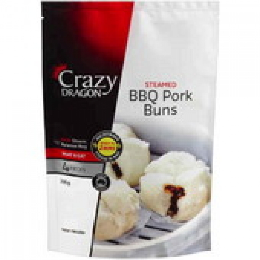 Crazy Dragon Frozen BBQ Steamed Pork Buns 200g