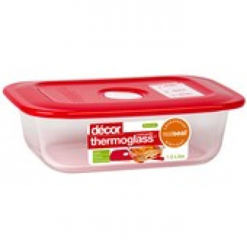 Decor Thermoglass Real Seal Oblong Storage Container 1L