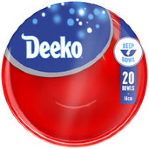 Deeko Entertainers Plastic Bowls 20 pack