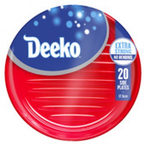 Deeko Plastic Snack Plates 20 pack