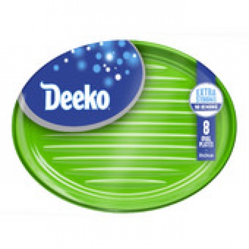 Deeko Plastic Steak Plates 8 pack