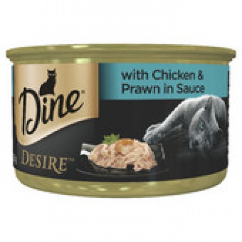Dine Desire Chicken & Prawns in Sauce Cat Food Tin 85g