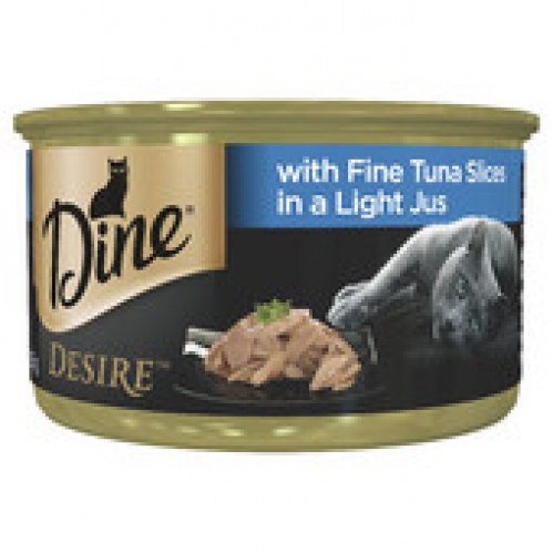 Dine Desire Tuna Slices in a Light Jus Canned Cat Food 85g