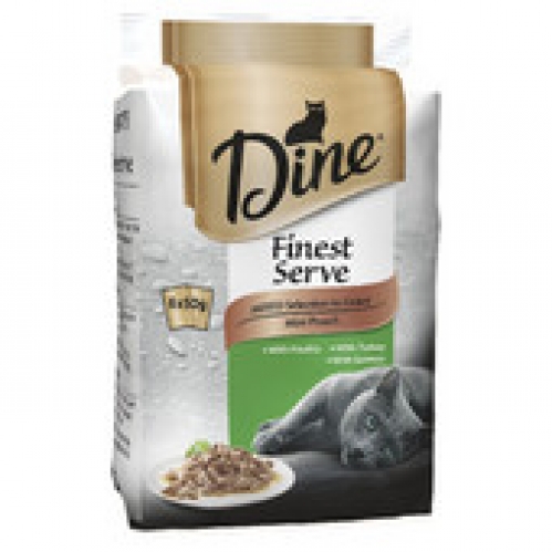 Dine Finest Serve Cat Food Mixed Selection In Gravy Pouch 6 pack