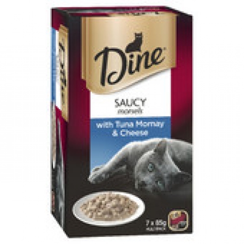 Dine Tuna Mornay Topped With Cheese Cat Food Multipack 7 pack