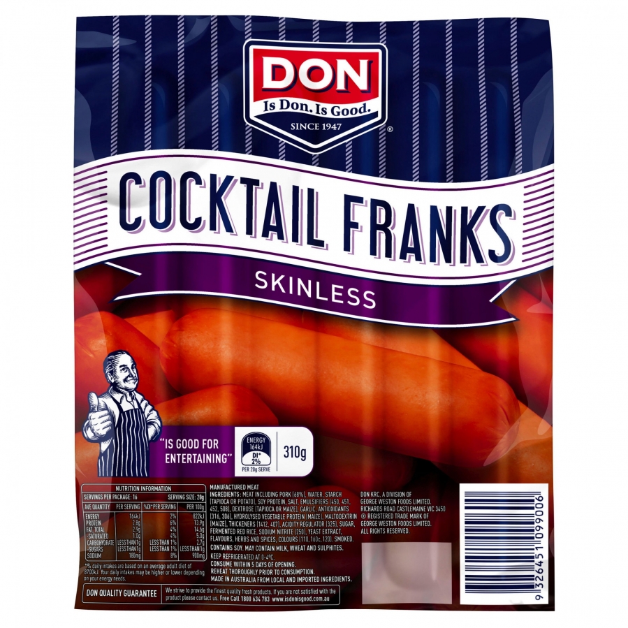 Don Franks Skinless Cocktail 310g