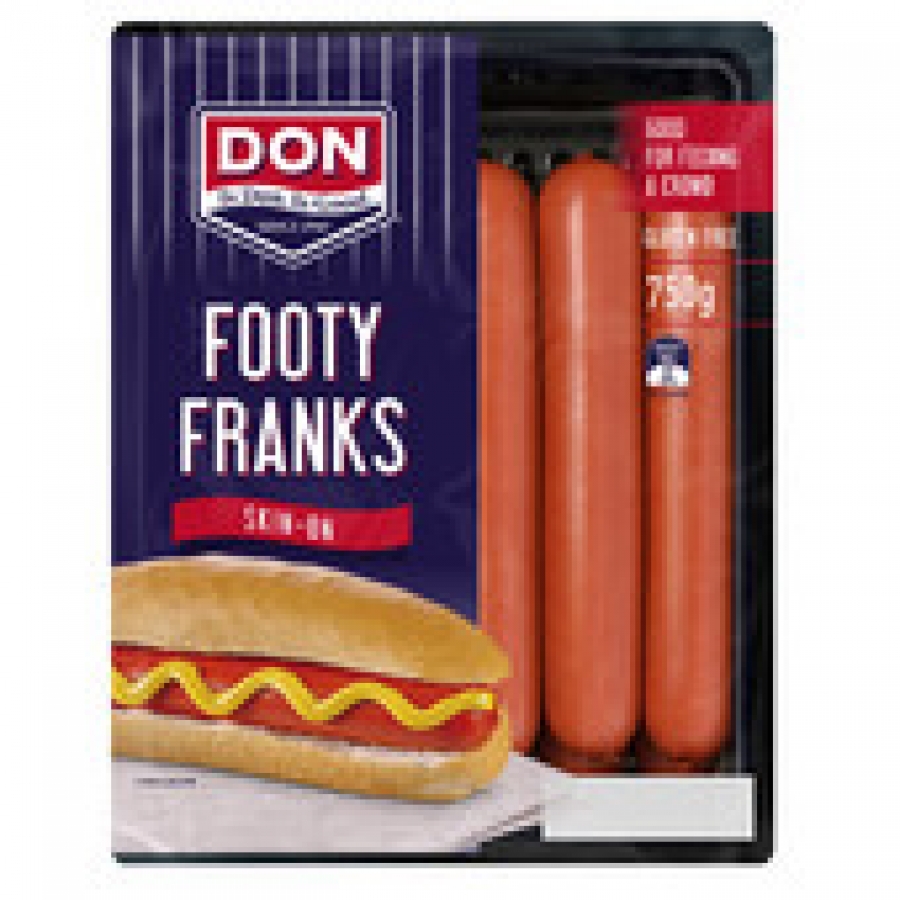Don Skin On Footy Frankfurts 750g