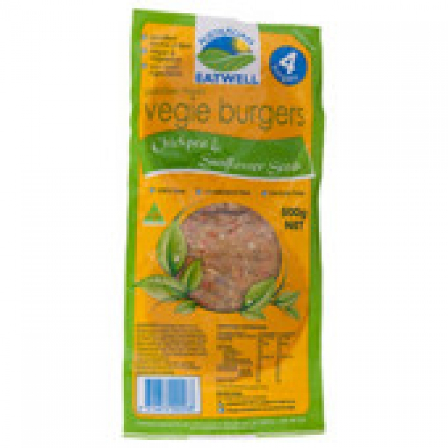 Eatwell Vegetarian Chickpea & Sunflower Seed Burger 500g