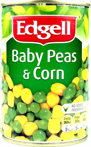 Edgell Baby Peas & Super Sweet Corn 420g