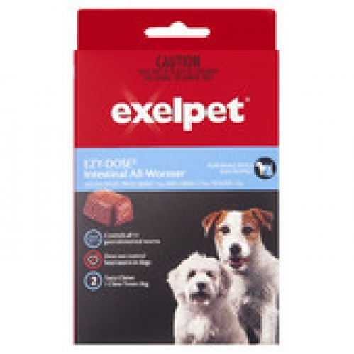 Exelpet Ezy-Dose Intestinal All Wormer Chews for Small Dogs & Puppies 2 pack