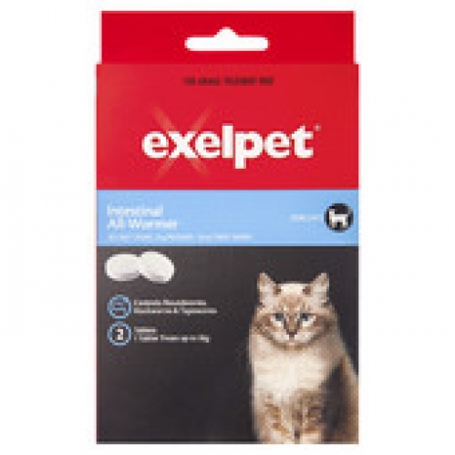 Exelpet Intestinal All Wormer Tablets for Cats 2 pack