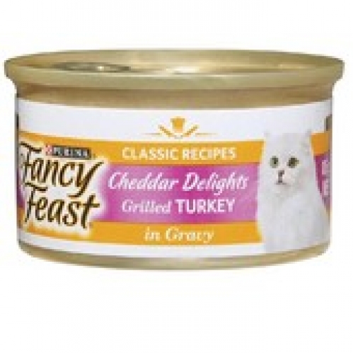 Fancy Feast Classic Cheddar Grilled Turkey In Gravy Cat Food 85g