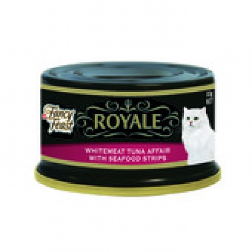 Fancy Feast Royale Whitemeat Tuna Affair With Seafood Strips Canned Cat Food 85g
