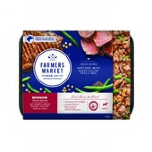 Farmer's Market Fresh Recipe Grainfree with Beef Green Beans Yellow Peas & Chia Dog Food 300g